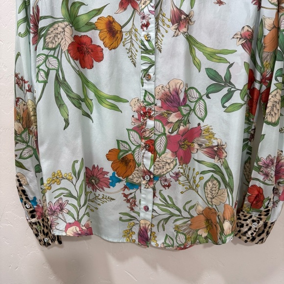 Johnny Was Workshop Liliana Silk Western Shirt Women's Small - Picture 5 of 15